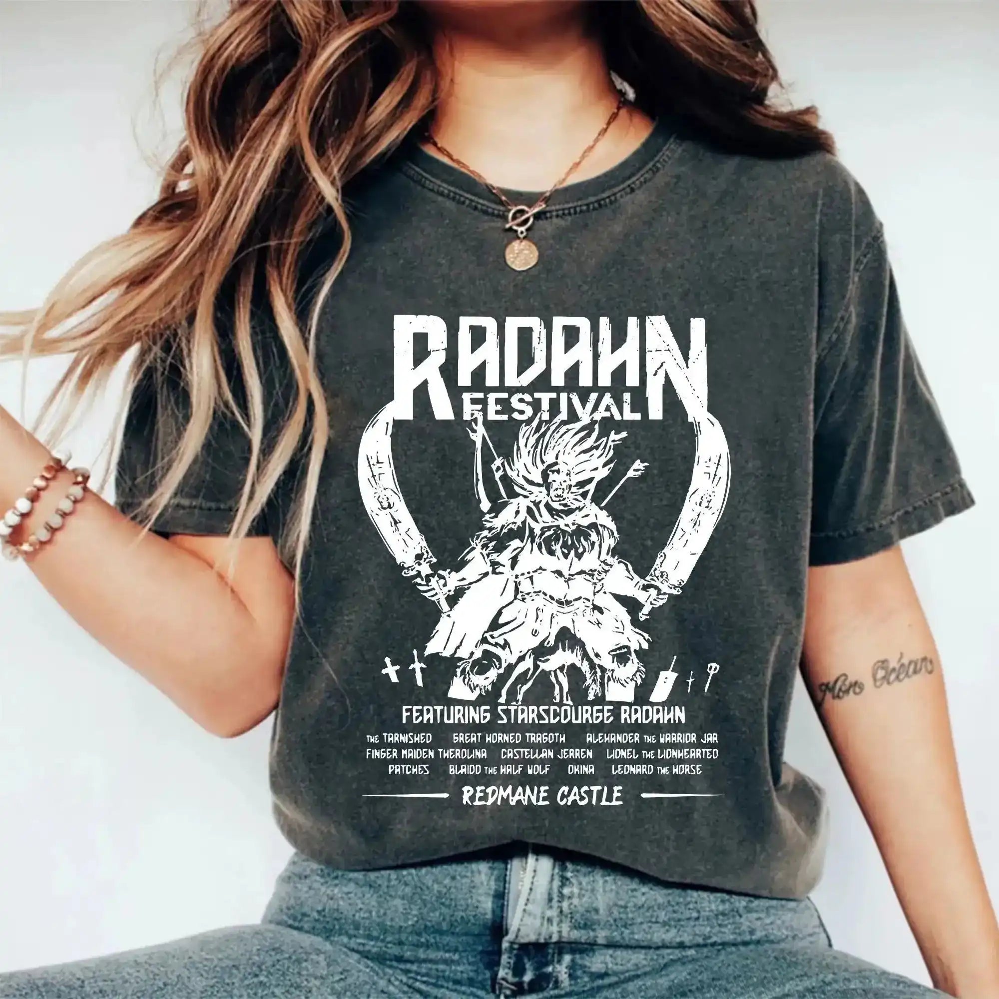 Radahn Festival Shirt – Elden Ring Event Graphic Tee, Starscourge Radahn Washed T-Shirt, Soulsborne Gaming Merch - Get Trend Merch